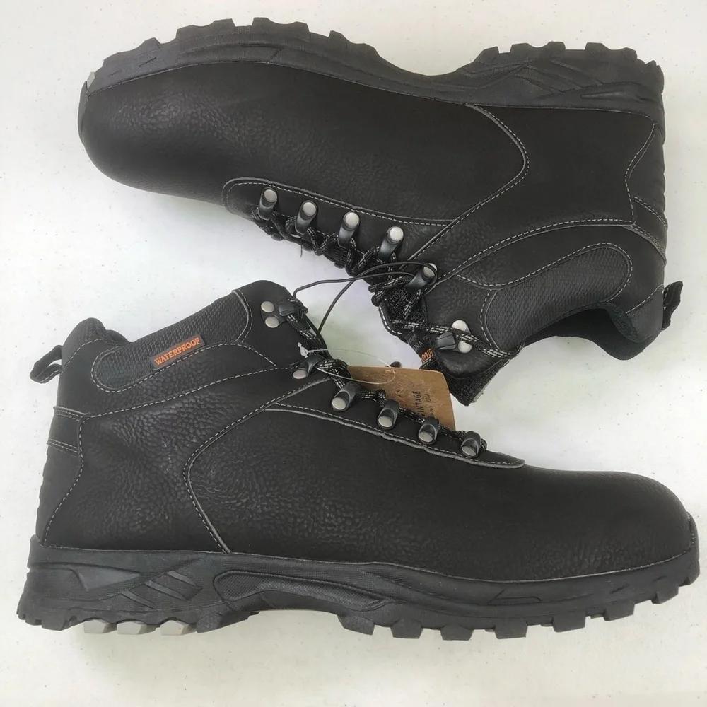 Weatherproof Jason Black Lace Up Hiking Boots